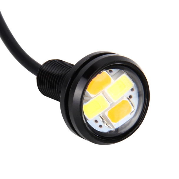 10 PCS 20W 4 LEDs SMD 5630 White Light + Yellow Light Daytime Running Light Turn Light Eagle Eye Light, DC 12V, Cable Length: 90cm