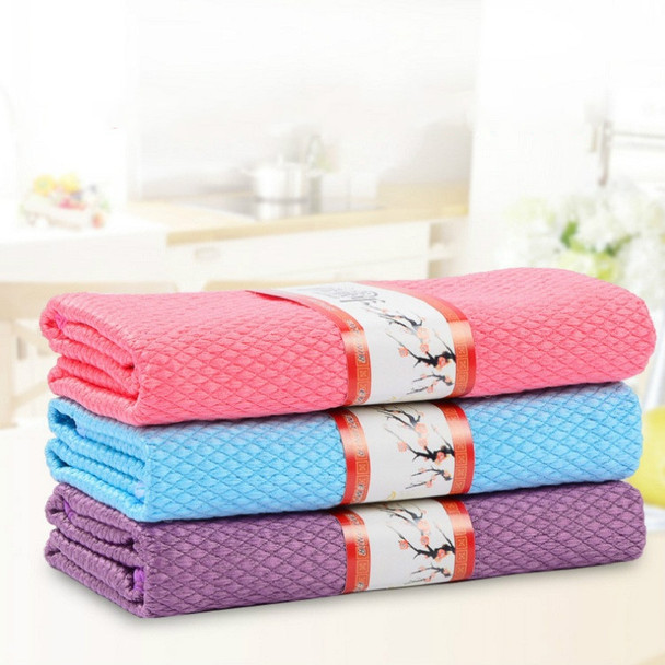 3 PCS Kitchen Glass Window Soft Fiber Clean Towel, 30 × 30 cm Colour:Color