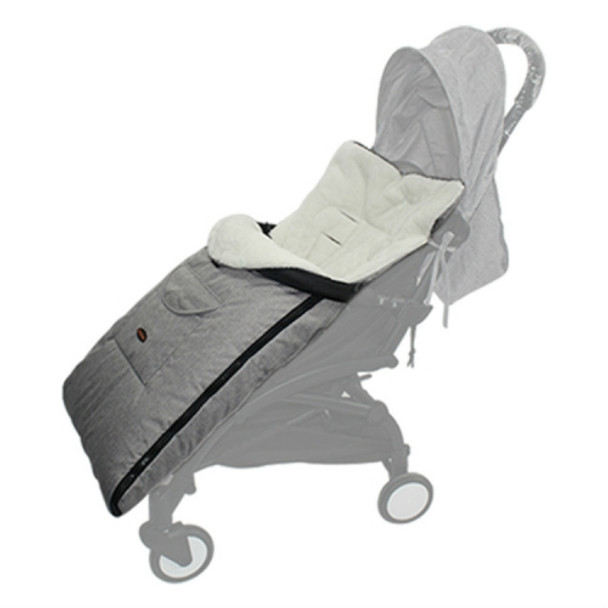 Baby Stroller Sleeping Bag Autumn and Winter Windproof Warm Foot Cover Baby Stroller(Linen Grey Sleeping Bag)