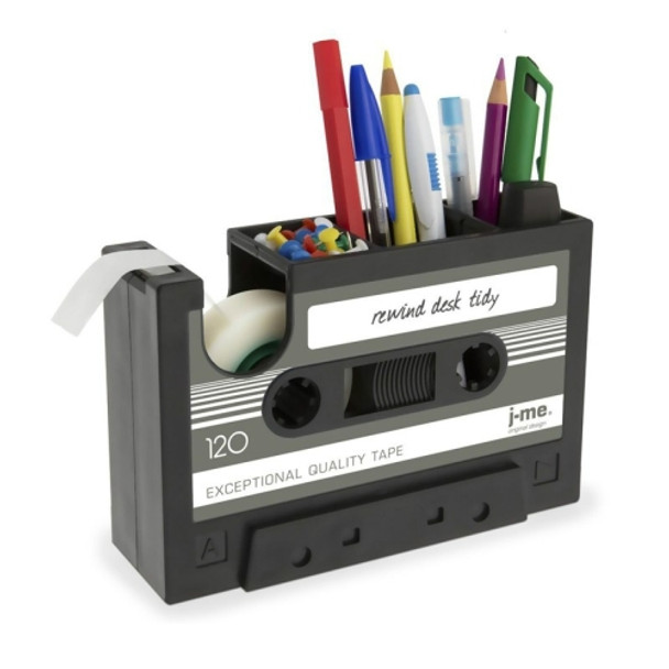 Creative Tape Shape Desktop Personalized Pen Holder Tape Holder Office Desktop Creative Storage Pen Holder(Gray)