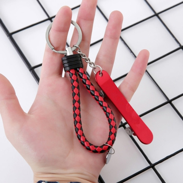 Scooter Beer Bottle Opener with Keychain Pendant Multifunctional Small Toy, Color:Black Red Rope + Red Skateboard