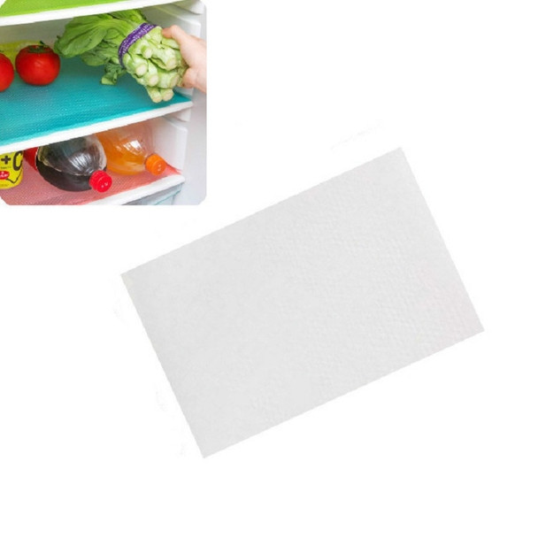 4 PCS / Set Environmentally Friendly Waterproof Washable Antibacterial Antifouling Refrigerator Mat, Color:Transparent White