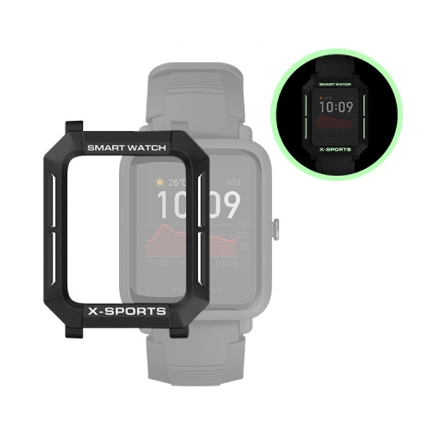 For Huami Amazfit Bip Lite Version 1S / Bip S Smart Watch TPU Protective Case, Color:Black+White Luminous Green