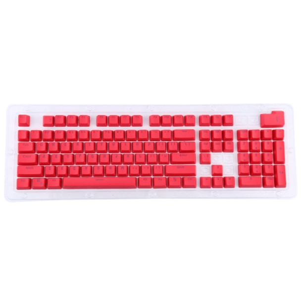 104 Keys Double Shot PBT Backlit Keycaps for Mechanical Keyboard (Red)