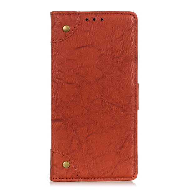 For Huawei Enjoy 20 Copper Buckle Retro Crazy Horse Texture Horizontal Flip Leather Case with Holder & Card Slots & Wallet(Brown)