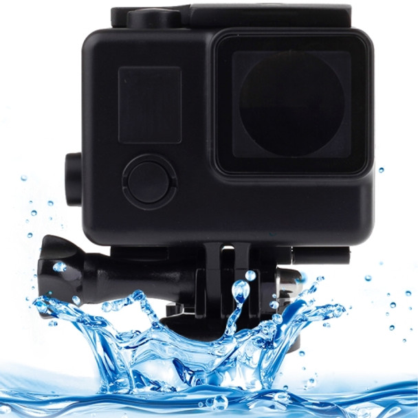 Black Edition Waterproof Housing Protective Case with Buckle Basic Mount for GoPro HERO4 /3+, Waterproof Depth: 10m(Black)