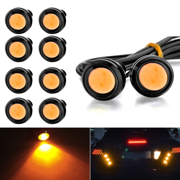 10 PCS 23mm 1.5W DC9-80V Motorcycle Eagle Eye Light Double Lens(Yellow Light)