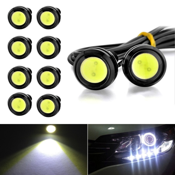 10 PCS 23mm 1.5W DC9-80V Motorcycle Eagle Eye Light Double Lens(White Light)