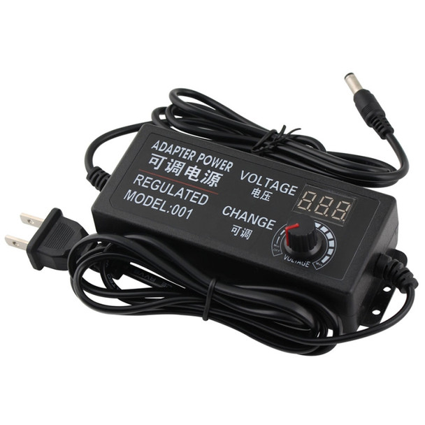 AC To DC Adjustable Voltage Power Adapter Universal Power Supply Display Screen Power Switching Charger EU, Output Voltage:3-12-5A