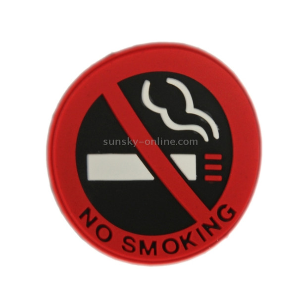 3 pcs Car Decoration No Smoking Sign Sticker, Size: 5x5 cm