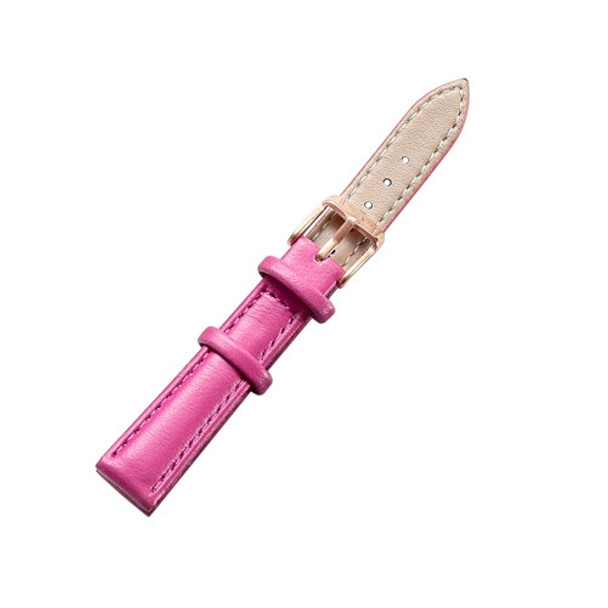CAGARNY Simple Fashion Watches Band Gold Buckle Leather Watch Strap, Width: 14mm(Magenta)
