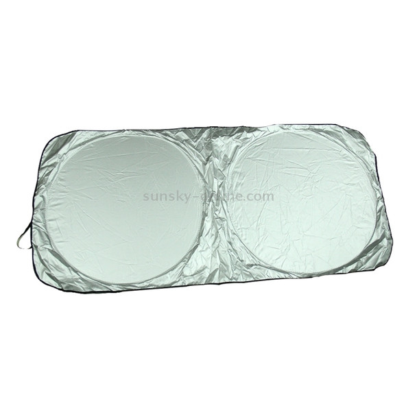 General Purpose Poncho Car Sun Visor Before The File, Size: 135cm x66.5cm(Silver)
