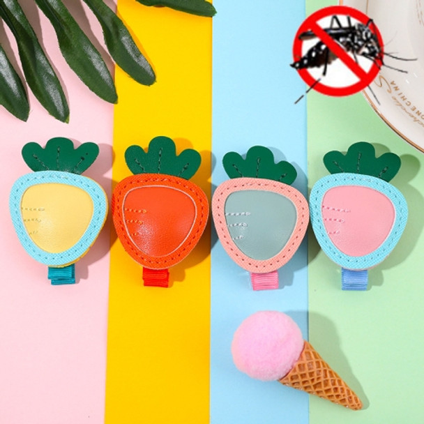 4 PCS Summer Children Cartoon Pattern Clothing Backpack PU Anti-mosquito Clip Mosquito Repellent Buckle, Style:Simple Carrot