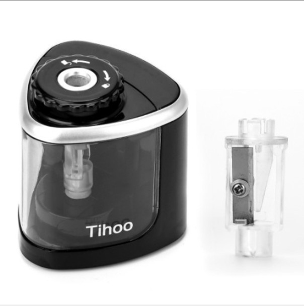 Tihoo 2 PCS Office Electric Pencil Sharpener Student Energy Saving & Safe Pencil Sharpener