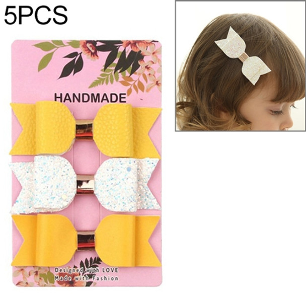 5 PCS Hairpin Baby Combo Set Bright Pink Bow Card(1)