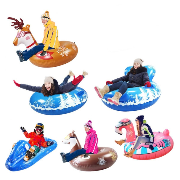 Children Inflatable Ski Laps Snowboard Adult Inflatable Snow Toy(Husky)