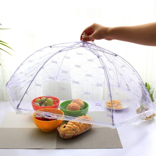Lace Folding Dish Cover Mesh Cover Dish Dust-proof Printing Food Cover Fly-proof Cover Food Cover(Solid Color)