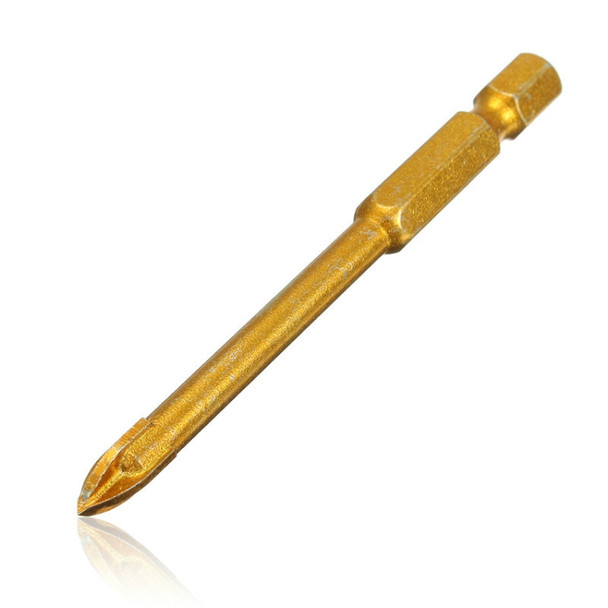 Multi-purpose Alloy Cross Hex Shank Drill Ceramic Glass Hole Opener, Size:6MM