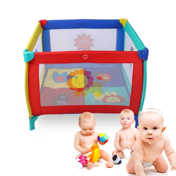 Portable Multi-functional Folding Crib Sleep Bed Movable Baby Game Bed without Door(Colour)