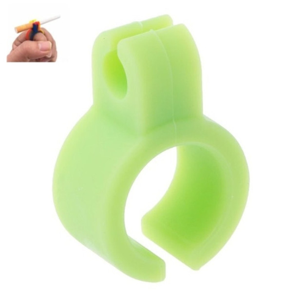 3 PCS Silicone Creative Cigarette Holder Smoking Ring Finger Cigarette Holder Anti-smoke(Green)