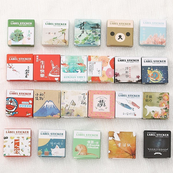 3 Sets Cartoon Series Sticker Album Scrap Stamp Sticker Stationery School Supplies(One letter paper)