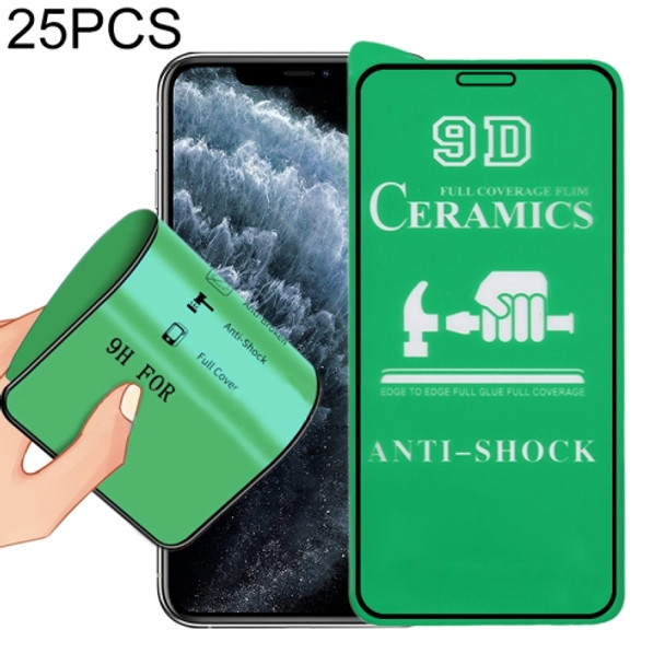 25 PCS 2.5D Full Glue Full Cover Ceramics Film for iPhone X / XS / 11 Pro
