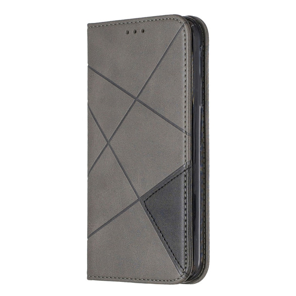 Rhombus Texture Horizontal Flip Magnetic Leather Case with Holder & Card Slots & Wallet For iPhone 11(Grey)