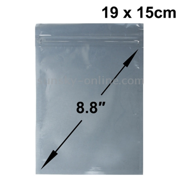 100x 8.8 inch Zip Lock Anti-Static Bag, Size: 19 x 15cm (100pcs in one package, the price is for 100pcs)