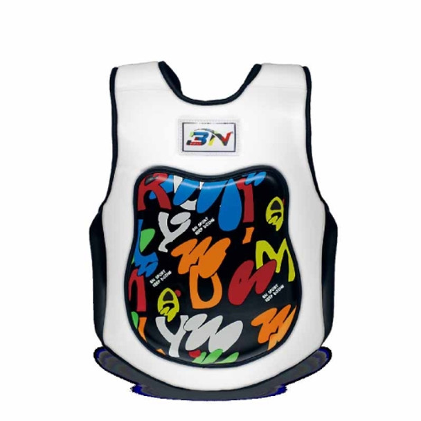 BN Graffiti Boxing Children Protective Gear Muay Thai Fighting Training Chest Protector, Specification: S(White)