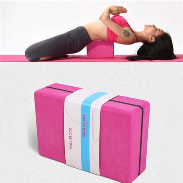 Two-color High-Density EVA Weighted Yoga Bricks Yoga Aids Dance Practice Bricks(Rose Red)