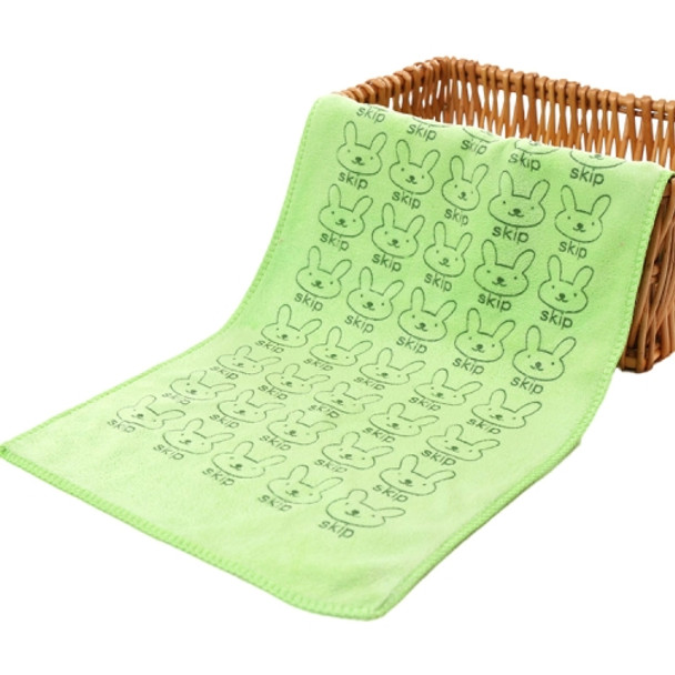 25*50cm Cute Baby Kid Towel Face Microfiber Absorbent Drying Bath Beach Towel Washcloth Swimwear Baby Towel Cotton Kids Towel(green)