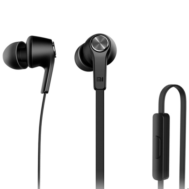 Original Xiaomi HSEJ02JY Basic Edition Piston In-Ear Stereo Bass Earphone With Remote and Mic, For iPhone, iPad, iPod, Xiaomi, Samsung, Huawei and Other Android Smartphones(Black)