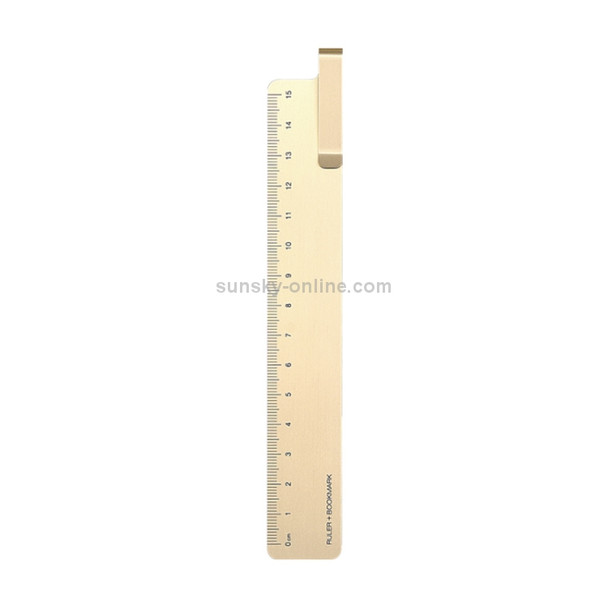 Original Xiaomi Youpin RUMA Multi-function Portable Metal Bookmark Straight Ruler(Gold)