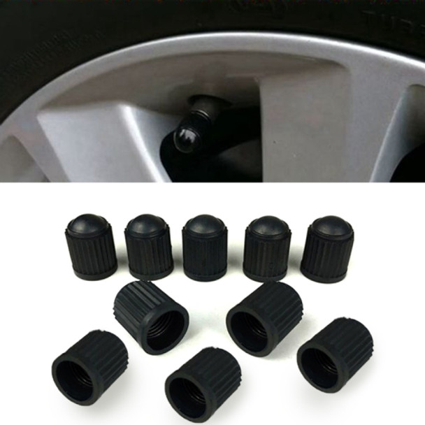 200 PCS Black Tire valve Dust Rubber Cap For Bicycle And Car, Diameter: 10mm(Black)