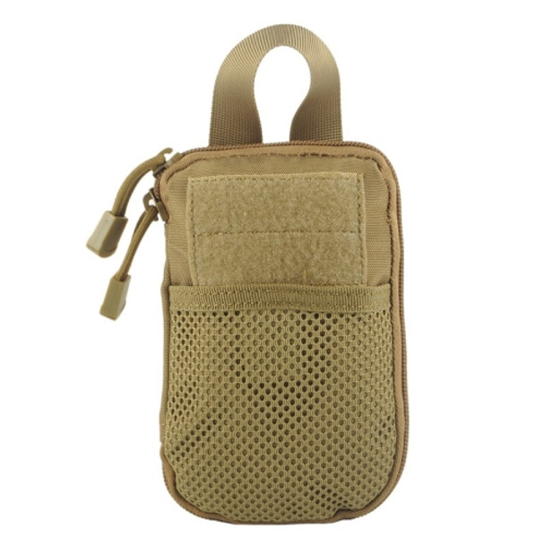 1000D Nylon Bag Outdoor Waist Fanny Pack Mobile Phone Key Mini Tools Waterproof Sport Pouch(Tan)
