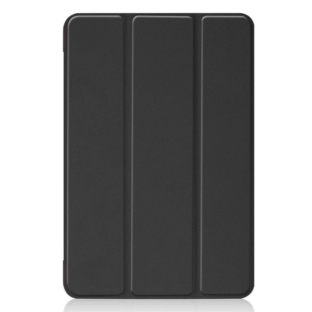 Custer Texture Horizontal Flip Smart PU Leather Case for iPad Mini 4 / Mini 5, with Sleep / Wake-up Function & Three-folding Holder (Black)