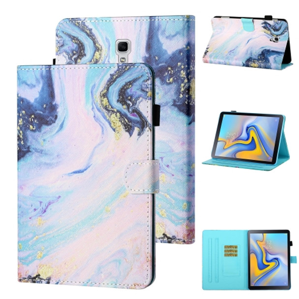 For Samsung Galaxy Tab A 10.5 T590/T595 Coloured Drawing Stitching Horizontal Flip Leather Case with Holder & Card Slot & Sleep / Wake-up Function(Quicksand)