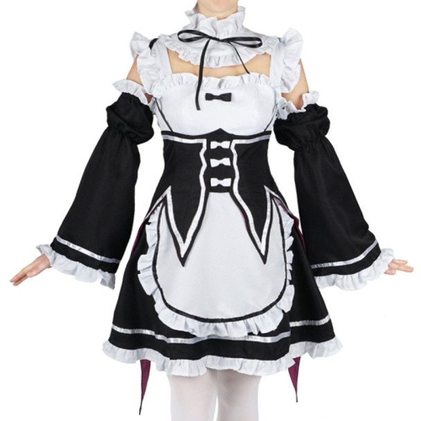 Cosplay Maid Outfit Life Clothes (Color:White Size:L)