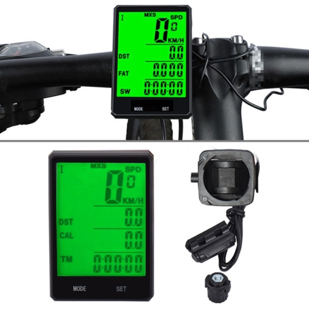 2.8 inch English Wired Waterproof Cycle Computer LCD Odometer Speedometer