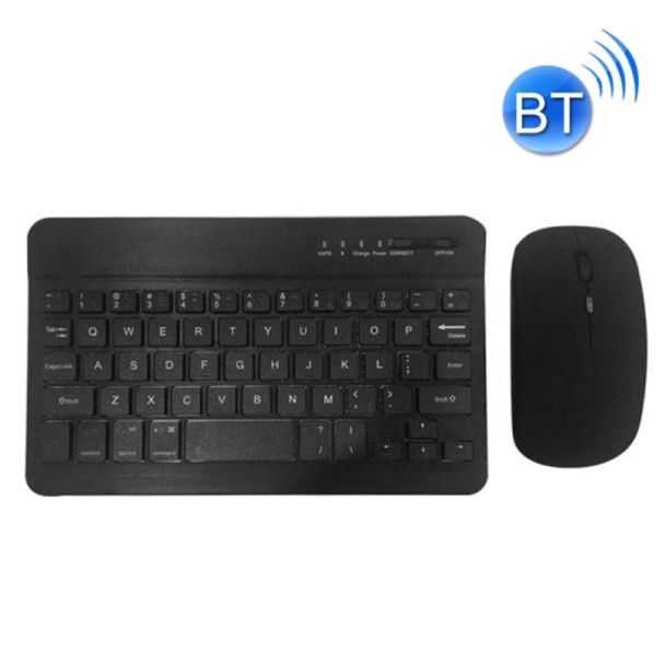 Universal Ultra-Thin Portable Bluetooth Keyboard and Mouse Set For Tablet Phones, Size:7 inch(Black Keyboard + Black Mouse)
