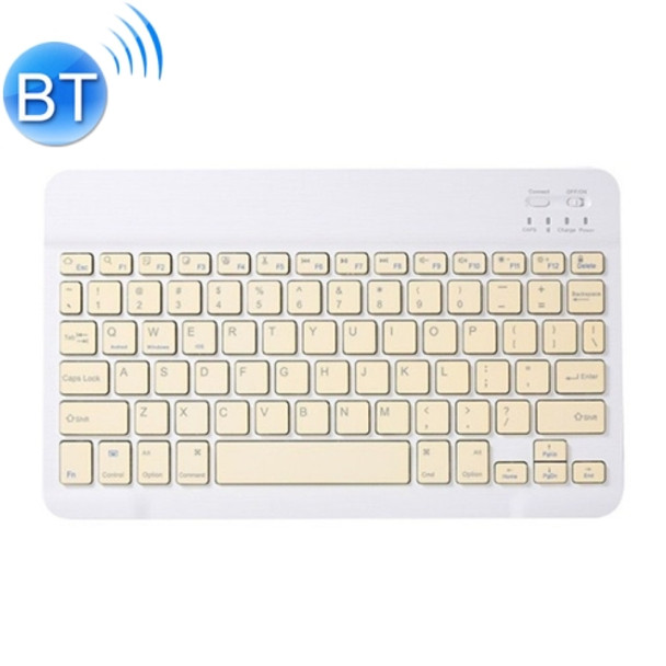 Universal Ultra-Thin Portable Bluetooth Keyboard and Mouse Set For Tablet Phones, Size:7 inch(Yellow Beyboard)