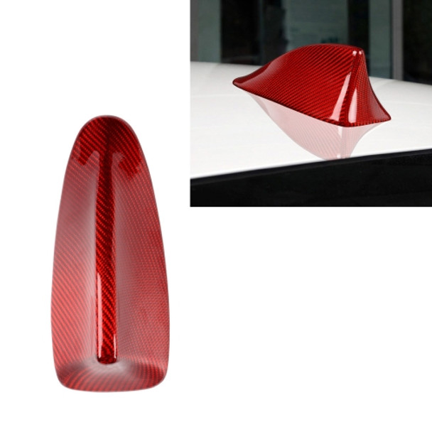 Car Carbon Fiber Antenna Decorative Cover for BMW F10, A Style (Red)