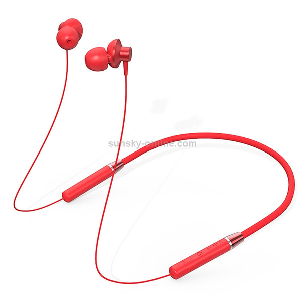 Original Lenovo HE05 Neck-Mounted Magnetic In-Ear Bluetooth Headset(Red)