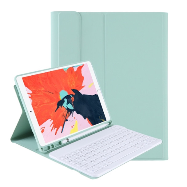 T098B Integrated Ultra-thin Candy Colors Bluetooth Keyboard Protective Case for iPad Air 4 10.9 inch (2020), with Stand & Pen Slot(Light Green)