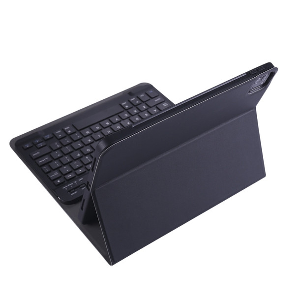 A098B TPU Detachable Ultra-thin Bluetooth Keyboard Protective Case for iPad Air 4 10.9 inch (2020), with Stand & Pen Slot(Black)