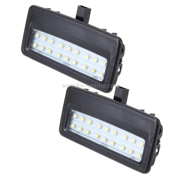2 PCS White Light Car LED Vanity Mirror Lamp Lights with 18 SMD-3528 Lamps for BMW F10 / F11 / F07 / F01 / F02 / F03 / F04