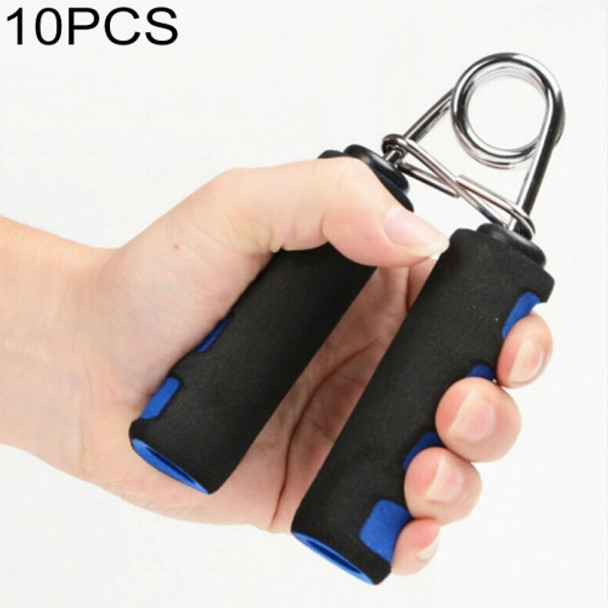 10 PCS A Type 4.5mm Chrome-plated Fingerprint Two-color Cotton Sleeve Grip(Blue)