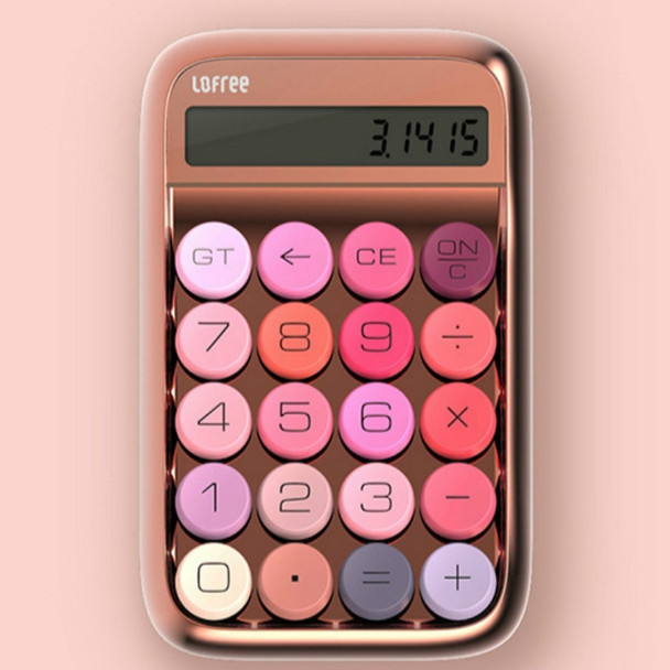 LOFREE Jelly Bean Calculator Financial Office Small Portable Mechanical Key Green Axis Retro Calculator