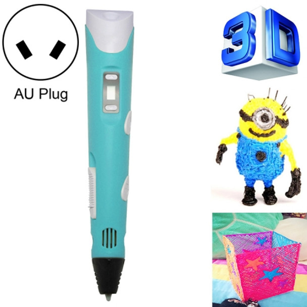 Hand-held 3D Printing Pen, AU Plug (Blue)