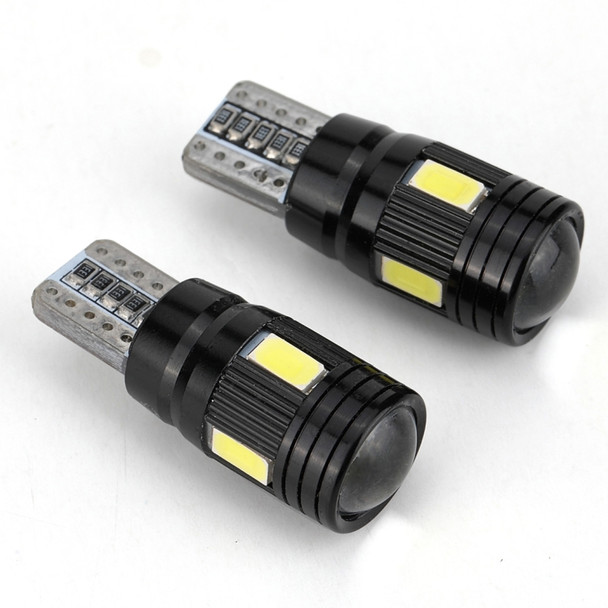 2 PCS LED Light Bulb 6000K White Super Bright 168 2825 W5W T10 Decoder Replacement, For Car Dome Map Side Marker Door Courtesy License Plate Lights(Black)